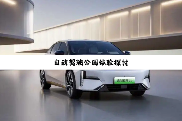 自动驾驶公园体验探讨