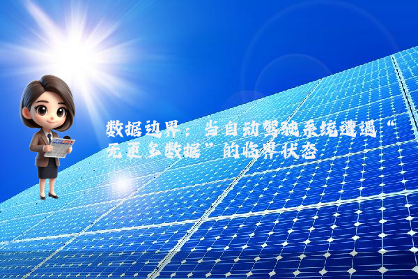 数据边界:当自动驾驶系统遭遇“无更多数据”的临界状态